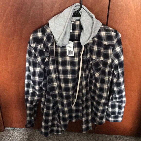 Forever 21 Tops - Hooded Flannel - small